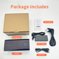 Impresora de Etiquetas Térmicas Directas D46B, 203dpi, Inalámbrica USB/BT/WIFI, Aprobada por la FCC, Compatible con Múltiples Sistemas Operativos, Alta Velocidad