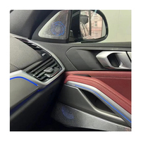 BWH - Housse de haut-parleur LED en acier inoxydable tendance avec éclairage d'ambiance, garniture X5 G05, accessoires de décoration intérieure de voiture Zhejiang