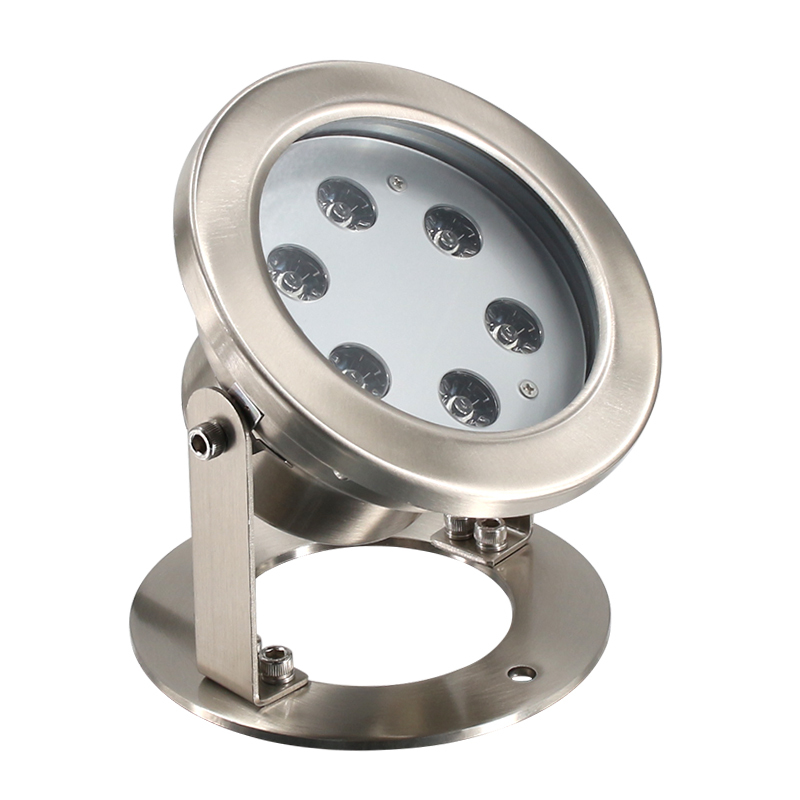 RISE Wireless Control DC12V RGB Color Changing 18W Waterproof Stainless Steel IP68 Dimmable LED Underwater Pool Lights