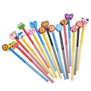 BECOL - Lápices de Madera Coloridos y Bonitos para Estudiantes, Lápices HB Estándar Creativos con Borrador de Dibujos Animados para Niños, Regalos - Product Image 5