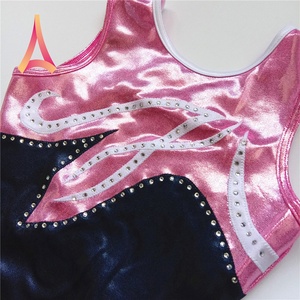 Offre Spéciale Enfants Filles Sans Manches Mystique Vagues Appliques Justaucorps De Gymnastique Personnalisé Broderie Logo - Product Image 4