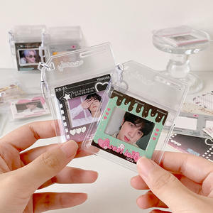 Clip de Papel con Marco de Película Plástica Estilo Coreano, Llavero DIY para Niñas, Colgante Kpop, Decoración para Tarjetas de Estudiantes, Adhesivo para Fotos - Product Image 2