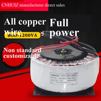 Transformador de aislamiento Circular de alta potencia de 1200W Fuente de alimentación toroidal de accionamiento de un solo paso 220V 24V 60Hz 50Hz Transformador de audio
