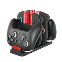 Base de Carga y Almacenamiento Switch 2 Joncon con Luz LED para Controles Nintendo Switch 1/2 Pro, Accesorios de Juego