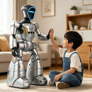 Robot télécommandé programmable par IA, commande vocale, compagnon interactif pour l'éducation précoce et livraison de repas - Product Image 5