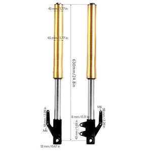 630mm lộn ngược phía trước ngã ba sốc hấp thụ hệ thống treo cho Trung Quốc Apollo CRF klx Motocross Dirt Pit Xe Đạp Phụ tùng xe máy - Product Image 4