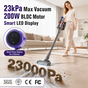 23kPa Cordless Stick <b>Vacuum</b> Cleaner 200W BLDC Motor Up to 50Min Runtime HEPA Handheld <b>Vacuum</b> for Home Car - Product Image 1