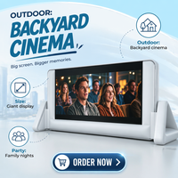 Ensemble de projection de films gonflable EJIA Heavy Duty DWF |   Écran de cinéma extérieur de qualité professionnelle pour événements en resort |   Imperméable