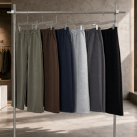 Pantalon de survêtement pour homme grande taille en coton Air Layer de haute qualité, coupe droite, avec cordon de serrage à la cheville, style streetwear décontracté