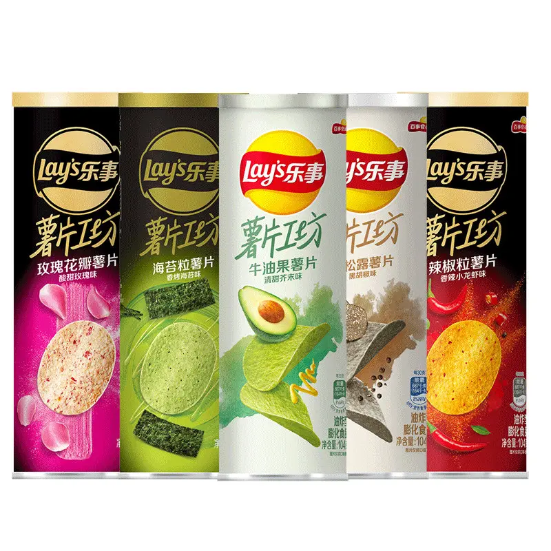 Groothandel Aardappelchips 104G Nieuwe Smaak Rozenblaadjes Smaak Chinese Snacks Populaire Snacks Klassieke Knapperige Chips