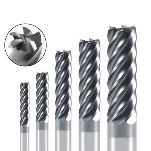 Fraise à queue <span class=keywords><strong>en</strong></span> carbure monobloc HRC65 à 6 cannelures, revêtement nano, <span class=keywords><strong>en</strong></span> acier au tungstène, pour usinage de finition de l'acier trempé/acier pour <span class=keywords><strong>moules</strong></span> CNC - Product Image 1