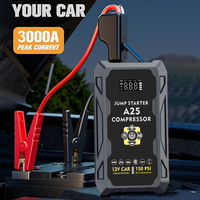 Arrancador de Baterías de Litio de 12V 2000A con Carga Rápida, Compresor de Aire para Camiones/Motocicletas, Inflador de Neumáticos de 150PSI, Venta al Por Mayor