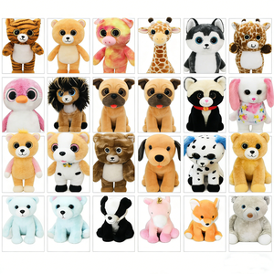Paquete Variado de Peluches de Animales con Ojos Brillantes, Mini y Grandes, Personalizados, Surtidos, de Gatos, Perros, Ranas, Monos, Búhos y Otros Animales de la Selva - Product Image 2