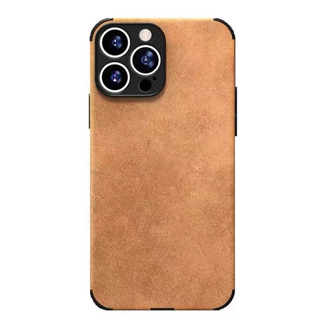 Hot Sale Retro Luxury Lambskin Leather Phone Case Solid Color Soft Silicone Cover for Phone 16e 15 14 13 12 11 7 8 Shockproof