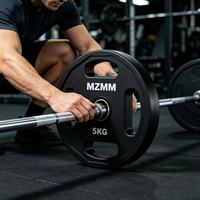 Disque de poids pour haltères de gym noir à quatre trous en acier et caoutchouc, réglable, écologique, à faible bruit, pour la protection des sols, usage commercial