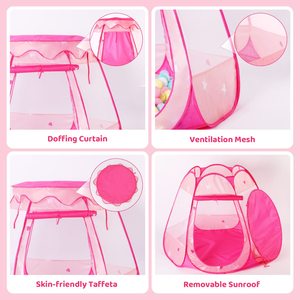 Vente chaude 2024 : <span class=keywords><strong>Tente</strong></span> de <span class=keywords><strong>jeu</strong></span> pour enfants, maison de princesse pliable, piscine à balles océanique, jouet de <span class=keywords><strong>jeu</strong></span> de balle de haute qualité - Product Image 3