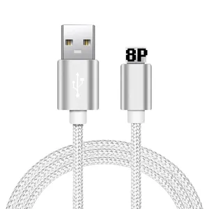 Customize Logo Nylon Braided 1m 2m 3m 3ft 6ft 10ft Charger Fast Charging Usb Data Cable Cable Charger