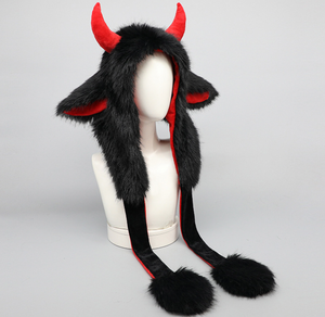 Coiffe unisexe unique en forme de corne de yack synthétique pour Halloween, ensemble de <span class=keywords><strong>d</strong></span>écoration de fête pour influenceurs et diffusion en direct - Product Image 4