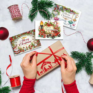 Carte de voeux à gratter de peinture de diamant de Noël-Cadeau de vacances de bricolage festif - Product Image 5