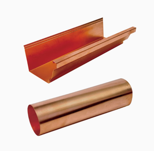 Système de gouttières de toiture en <span class=keywords><strong>cuivre</strong></span> non allié brun doré, design moderne et écologique pour le drainage des eaux de pluie des bâtiments et villas - Product Image 2