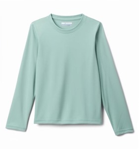 Camiseta Unisex de Manga Larga, Color Sólido, Protección Solar UPF 50, Secado Rápido, Estampado Digital, Cierre con Botones, Verde Menta, 160g - Product Image 1