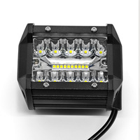Projecteur de travail LED incurvé à triple lentille de 4 pouces, 60W, 6000 lumens, 12V/24V, pour véhicules tout-terrain, voitures, camions, UTV, ATV