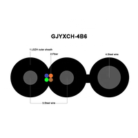 Cable de Fibra Óptica FTTH para Interiores y Exteriores, Precio de Mayoreo, GJYXCH-4B6