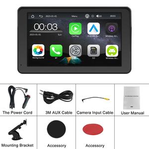 (Stock US/UE) Podofo Autoradio portable sans fil Carplay/Android Auto avec écran HD 7 pouces, AirPlay, Android Cast, musique BT - Product Image 6