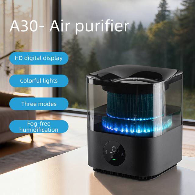 2026 Home Smart Quiet Operation Air Purifier with Display Screen Desktop Air Purifier with Humidifying Function and Without Mist