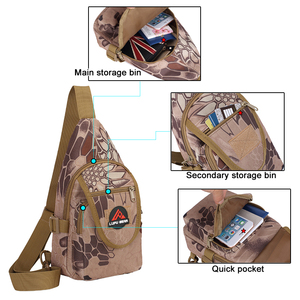 Bolso Bandolera Táctico - Diseño de Camuflaje Impermeable y Resistente al Agua, Multiusos para Senderismo al Aire Libre y Uso Diario - Product Image 4