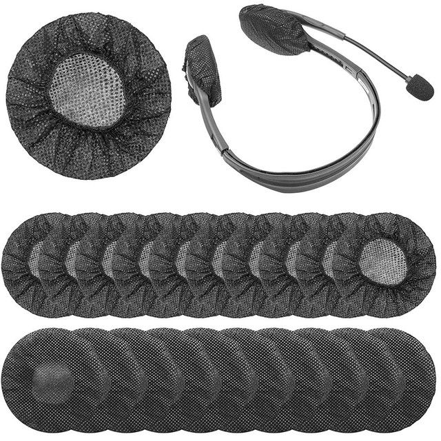 100pcs Disposable Black Headphone Headset Cover Head Set Cover Earphone Cover Case With Customized