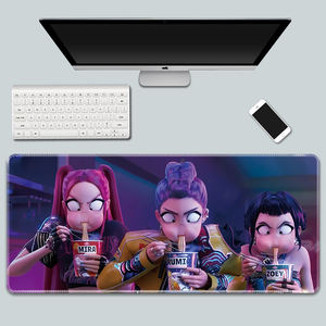 Tapis de <span class=keywords><strong>souris</strong></span> de jeu de chasseurs de démons K-POP <span class=keywords><strong>Kawaii</strong></span> coloré étendu pour <span class=keywords><strong>souris</strong></span> et clavier antidérapant avec Anime Cute Girl Design - Product Image 3