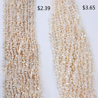 Perles d'eau douce, fil de perles baroques blanches, avec trou supérieur de 5-6mm, vente en gros, 50 pièces