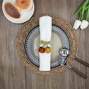 Anneaux <span class=keywords><strong>de</strong></span> <span class=keywords><strong>serviette</strong></span> amusants en forme <span class=keywords><strong>de</strong></span> citrouille orange et dorée pour Halloween et Noël, décoration <span class=keywords><strong>de</strong></span> table pour restaurant, porte-serviettes mignon pour les fêtes - Product Image 6