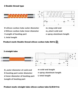 Haute Qualité Droite en Carbure De <span class=keywords><strong>Silicium</strong></span> Électrique Réchauffeur De Tige/Tige De carbone de Chauffage - Product Image 5