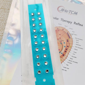 Personnalisé de qualité médicale arc-en-ciel cristal bande noire graines d'oreille pâte d'<span class=keywords><strong>acupuncture</strong></span> <span class=keywords><strong>points</strong></span> d'oreille pour thérapie auriculaire personnalisé - Product Image 4