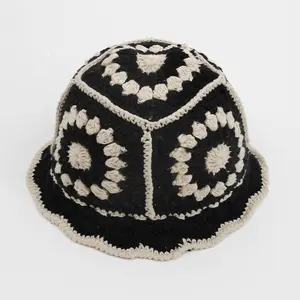 Moda katlanabilir yaz tığ el yapımı bere özel örme tığ kova şapka
