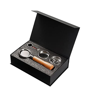 Portafiltro de Café de Acero Inoxidable con Mango Ergonómico de Madera, Portafiltro sin Fondo E61 de 58 mm, Juego de Herramientas para Cafetera Espresso - Product Image 1