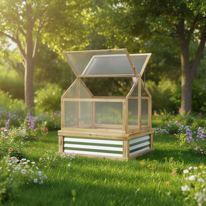 Jardinière surélevée en bois avec motif en treillis pour espaces extérieurs - Product Image 2