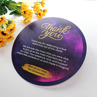 Tarjeta de agradecimiento de acrílico transparente redonda personalizada, tarjeta de invitación de menú de boda para decoración de mesa de fiesta de boda