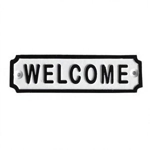 Panneau général en métal moulé pour porte Panneau mural de bienvenue pour bureau maison Porte principale ou accessoires muraux peints à la main - Product Image 1