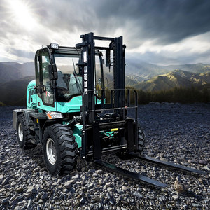 Carrello Elevatore <span class=keywords><strong>Diesel</strong></span> 4WD per Interni da 1,5T con Montante a 3 Sezioni e Pneumatici Solidi per Fattoria e Magazzino - Product Image 2