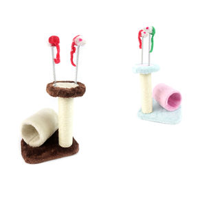 Árbol rascador grande de lujo para gatos 20*20*35CM, de madera maciza, felpa, MDF y plástico, con cama, sostenible, ecológico, para Halloween, para trepar - Product Image 2