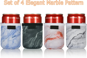 Manchons isolants en néoprène souple pour canettes de boissons standard, housses pour canettes standard de 12 onces liquides (boissons et bières) - Product Image 4