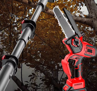 Scie électrique - Scie à chaîne électrique compacte, rechargeable, portative, alimentée par batterie au lithium de 8 pouces pour couper les arbres, défricher les forêts