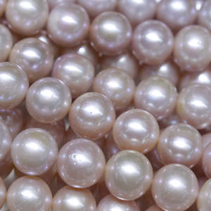 Collier de perles d'eau douce naturelles de 9 à 10 mm avec cercle presque parfait, couleur blanche brillante, boucle rétro luxueuse - Product Image 4