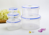 Vente en gros Rond pour animaux de compagnie clair personnalisé logo Cuisine pp Plastique Salade Bols à déjeuner Conteneur avec couvercle pour servir la nourriture des écoliers