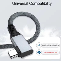 Cable de Extensión USB4 de Ángulo Recto ULT-unite, Tipo C Macho a Hembra, 40 Gbps, PD100W, 5A, Carga Rápida para Computadora y Auriculares