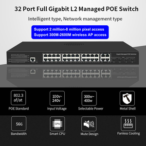 <span class=keywords><strong>Switch</strong></span> Gestito 24 Porte 10/100/1000T 802.3at PoE+ con 4 Porte Gigabit <span class=keywords><strong>TP</strong></span>/SFP Combo - Product Image 2