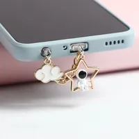 Charme anti-poussière pour port de charge, adorable bouchon anti-poussière, kawaii, prise USB type C pour iPhone, bouchon de protection pour prise jack d'écouteurs, pendentif